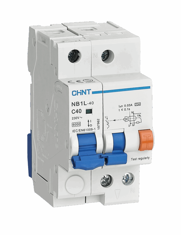 Disjoncteur différentiel NB1L avec protection contre les surintensités (magnétique)