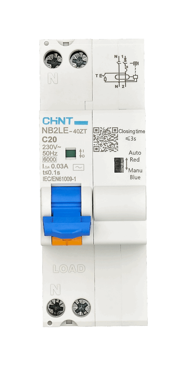 Disjoncteur différentiel intelligent NB2LE-40ZT avec protection contre les surintensités (électronique)