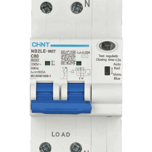 Disjoncteur différentiel NB2LE-80ZT avec protection contre les surintensités (électronique)