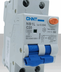 DISJONCTEUR DIFFRENTIEL NB1L-40 1P+N C20 30mA AC 6KA CHINT