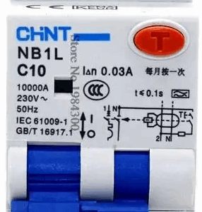 DISJONCTEUR DIFFRENTIEL NB1L-40 1P+N C10 300mA AC 6KA CHINT