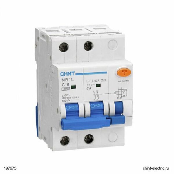 DISJONCTEUR DIFFRENTIEL NB1L-40 2P C16 30mA AC 6KA CHINT
