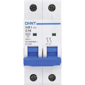 disjoncteur bipolaire C16 6kA 2P Chint Tunisie BTMT Electric
