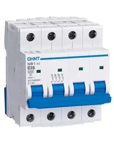 disjoncteur tétrapolaire C20 6kA 4P Chint Tunisie BTMT Electric