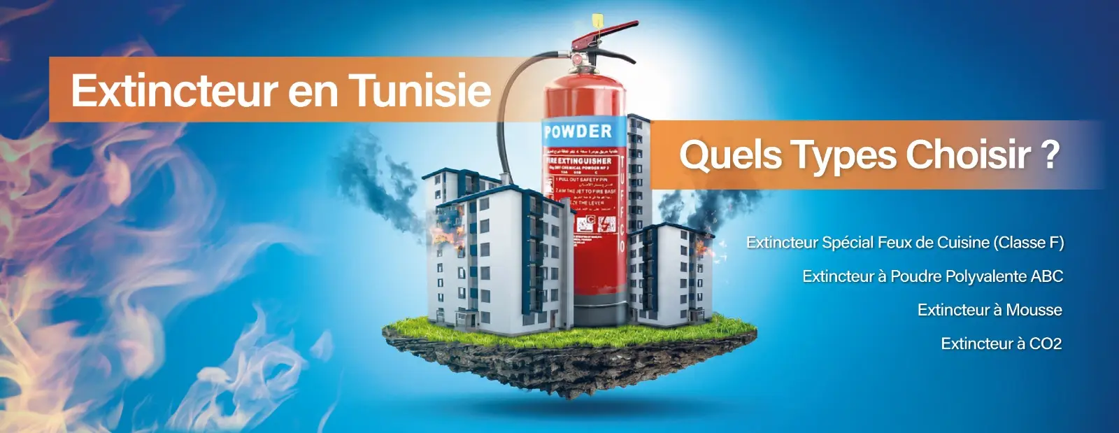 extincteur sécurité incendie Tunisie BTMT Electric